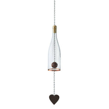Load image into Gallery viewer, Wind Chimes Made From Glass Wine Bottles with Copper Trim
