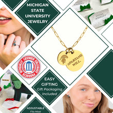 Load image into Gallery viewer, Michigan State Paperclip Chain Charm Necklace
