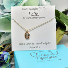 Load image into Gallery viewer, Faith Two Tone Cross Necklace
