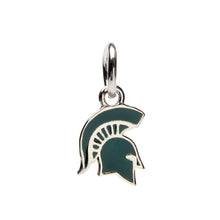 Load image into Gallery viewer, Michigan State Spartan Crystal Necklace
