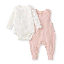 Load image into Gallery viewer, Floral Bodysuit &amp; Jumpsuit Baby Girl Set: 12M
