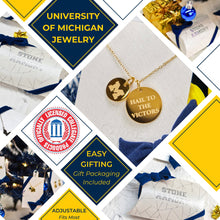 Load image into Gallery viewer, University of Michigan Double Coin Necklace - 18K Gold Dipped
