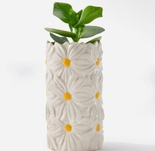 Load image into Gallery viewer, White Ceramic Daisy Vase
