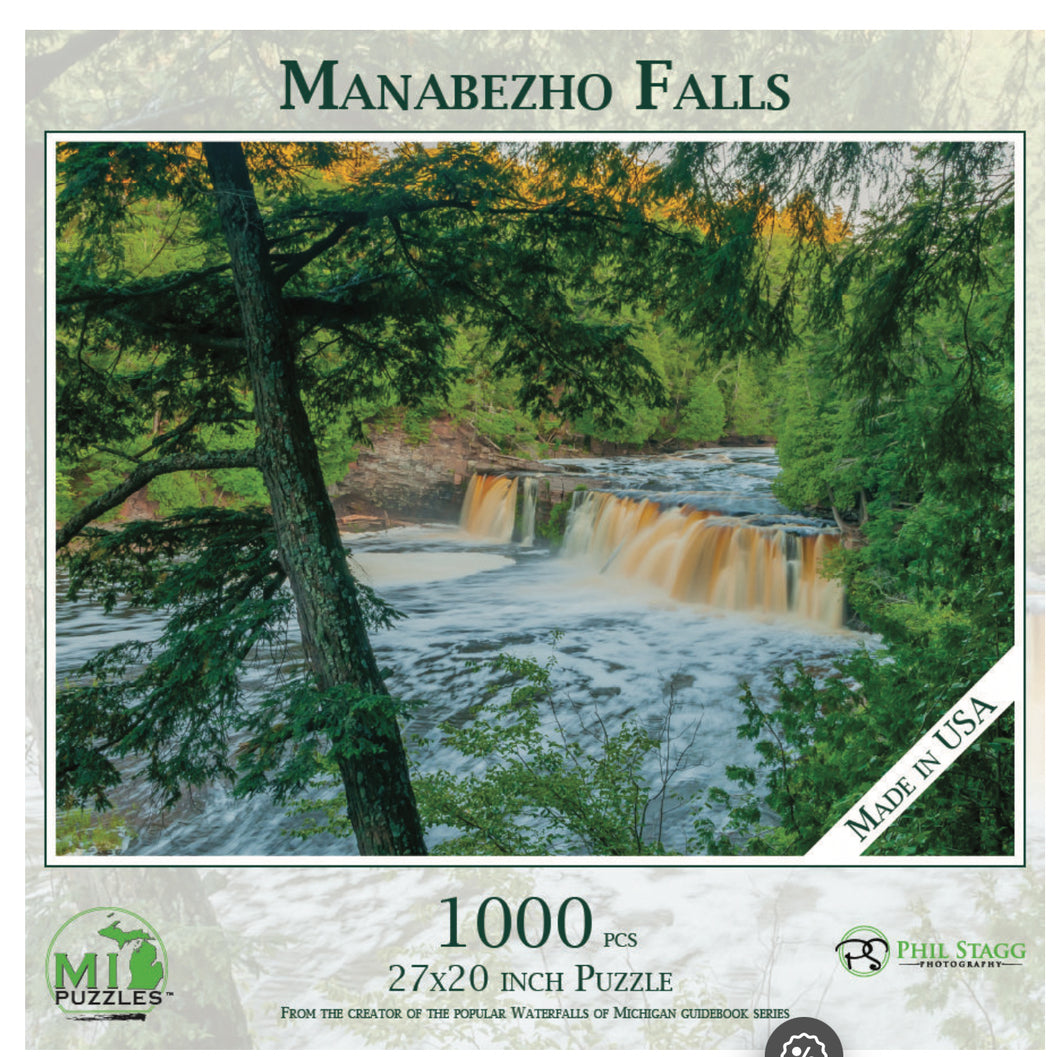 Manabezho Falls 1000 pc Puzzle Michigan