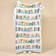 Load image into Gallery viewer, Snuggle Up Plush Blanket–Book Shelfie
