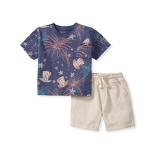 Load image into Gallery viewer, Uncle Sam Boy Tee &amp; Shorts Set: 6-9M
