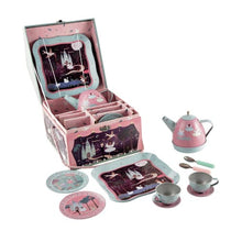 Load image into Gallery viewer, 10 pc Tin Tea Set Musical Enchanted
