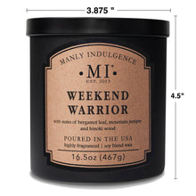 Load image into Gallery viewer, Weekend Warrior 2-Wick Scented Candle, Soy Blend Wax, 16.5oz
