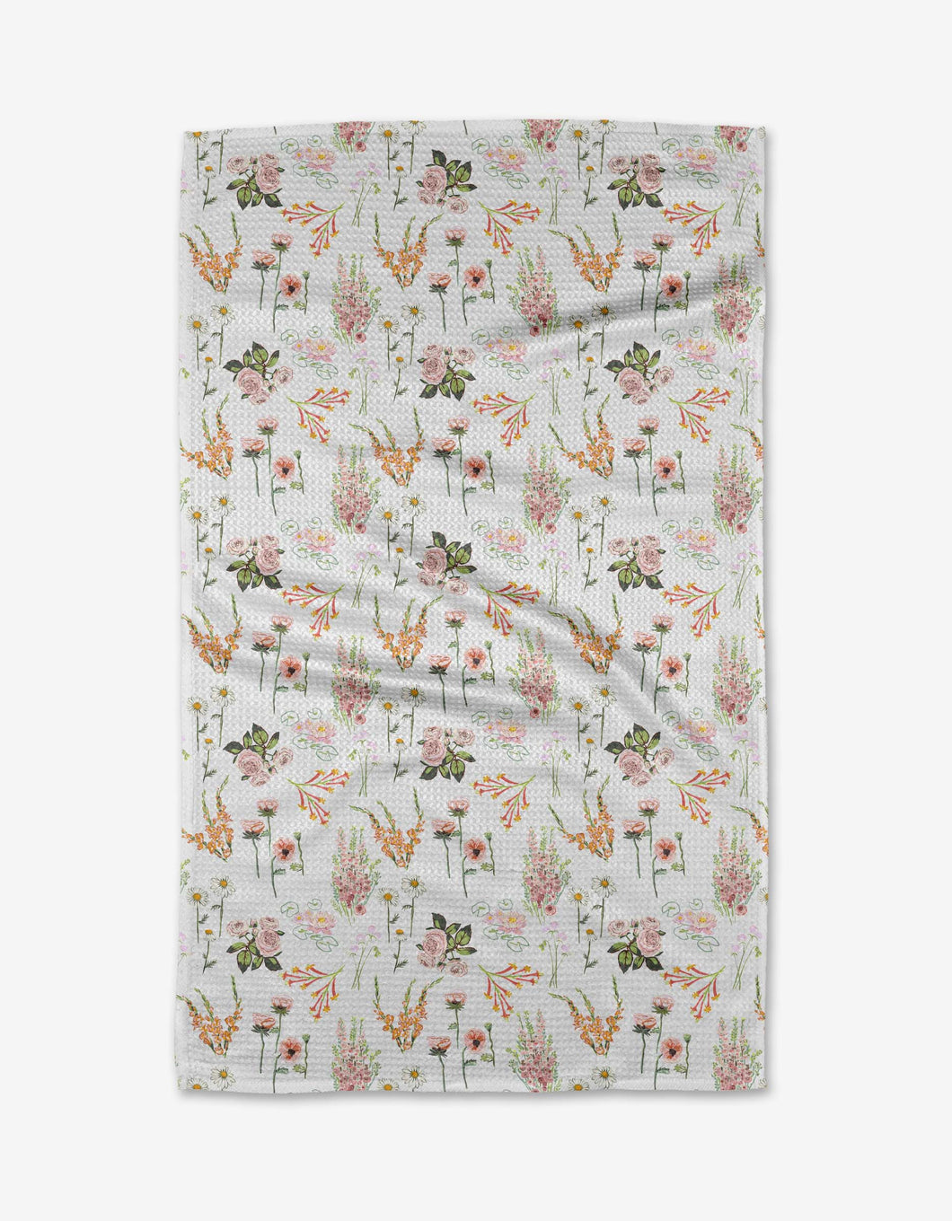Delicate Floral Tea Towel Geometry