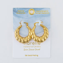 Load image into Gallery viewer, Narelle Waterproof Twisted Chunky Hoop Earrings
