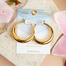 Load image into Gallery viewer, Narelle Waterproof Round Hoop Earrings as
