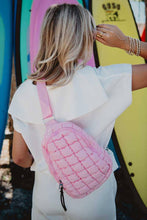 Load image into Gallery viewer, Light Pink Quilted Sling Bag
