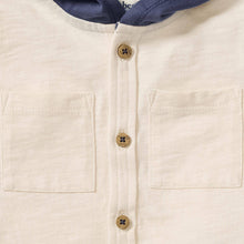 Load image into Gallery viewer, Organic Boy Slub Hooded Sleeveless Shirt &amp; Shorts Set: 18M
