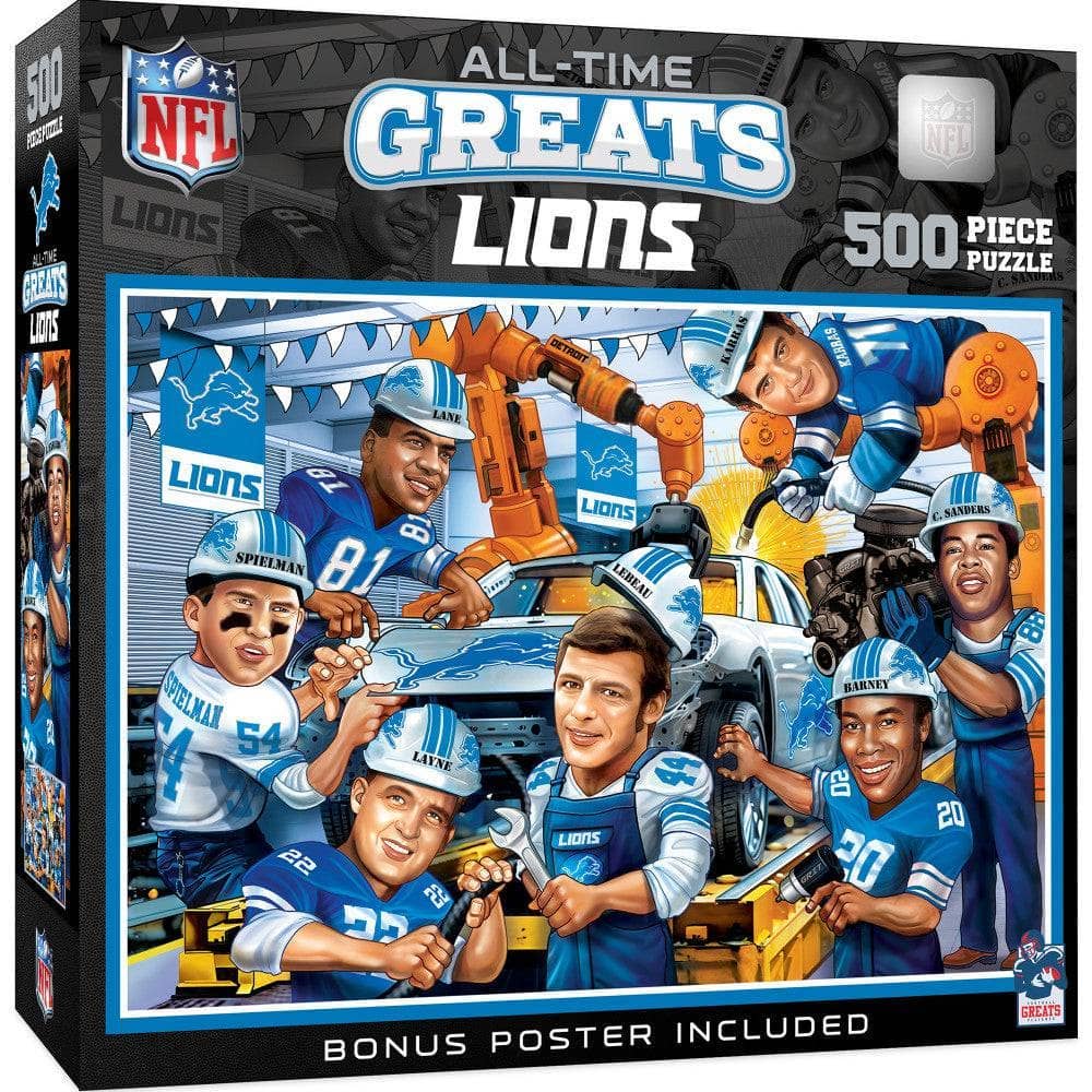 Detroit Lions - All Time Greats 500 Piece Jigsaw Puzzle