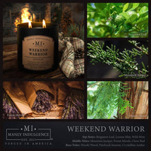 Load image into Gallery viewer, Weekend Warrior 2-Wick Scented Candle, Soy Blend Wax, 16.5oz
