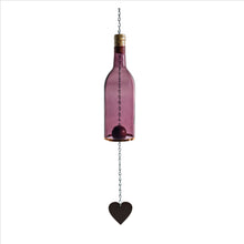 Load image into Gallery viewer, Wind Chimes Made From Glass Wine Bottles with Copper Trim
