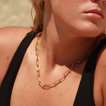 Load image into Gallery viewer, 18K Gold Paperclip Chain Necklace
