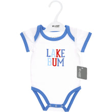 Load image into Gallery viewer, Lake Bum - 12-24 Month Blue Trimmed Bodysuit
