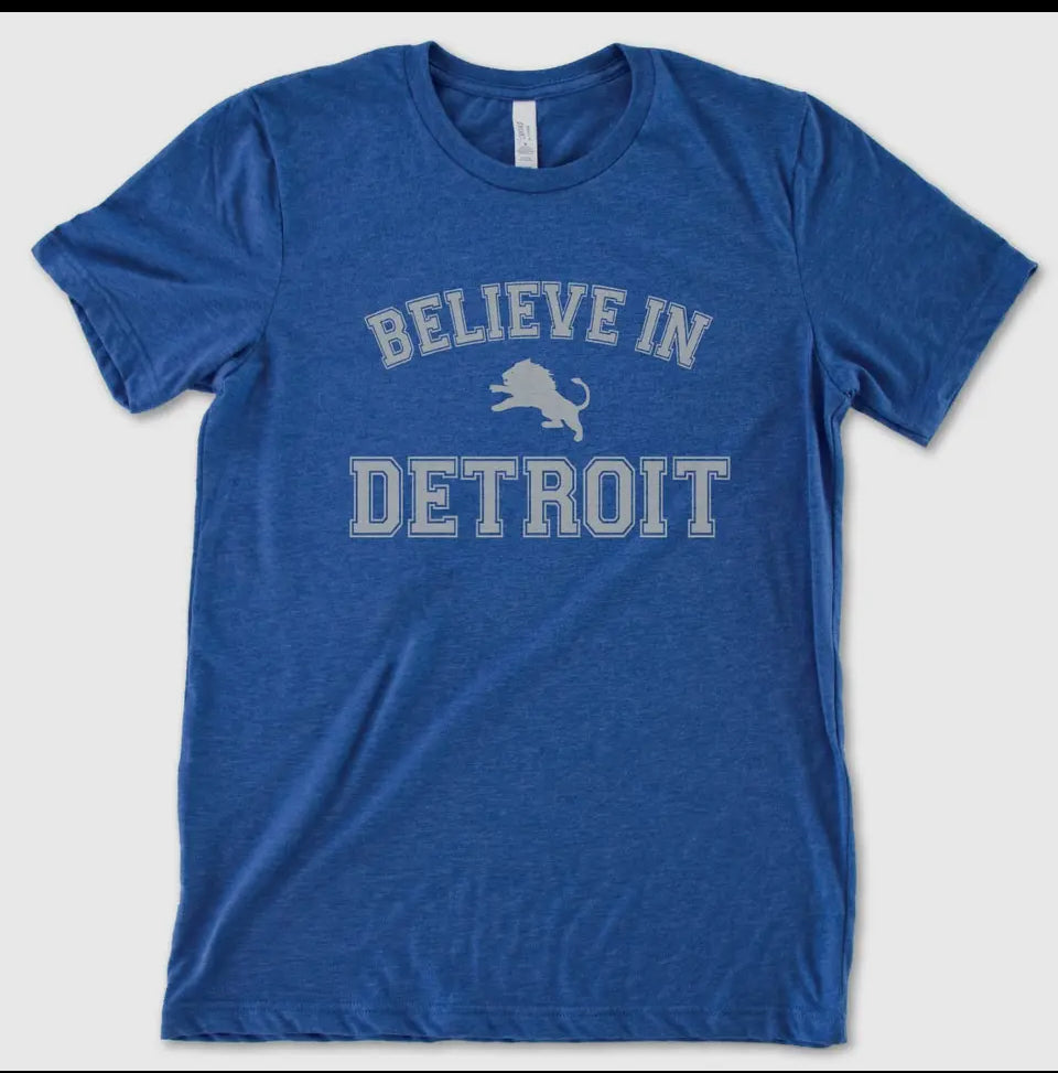 I Believe In Detroit Blue Lions Tee