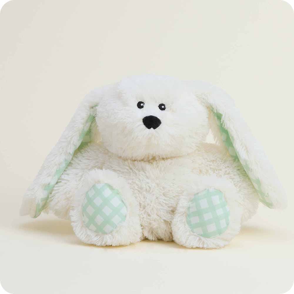 Cream Bunny w Gingham Ears Warmies