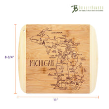 Load image into Gallery viewer, A Slice of Life Michigan 11&quot; Cutting &amp; Serving Board
