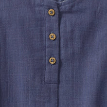 Load image into Gallery viewer, Check Gauze Blue Girl Romper - Blue Smoke: 24M
