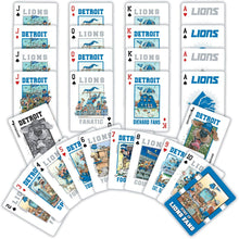 Load image into Gallery viewer, Detroit Lions Fan Deck Playing Cards - 54 Card Deck
