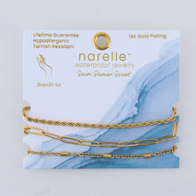 Load image into Gallery viewer, Narelle Waterproof Twisted Chain Bracelet Set
