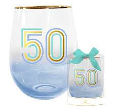 Ombré stemless wineglass “50”