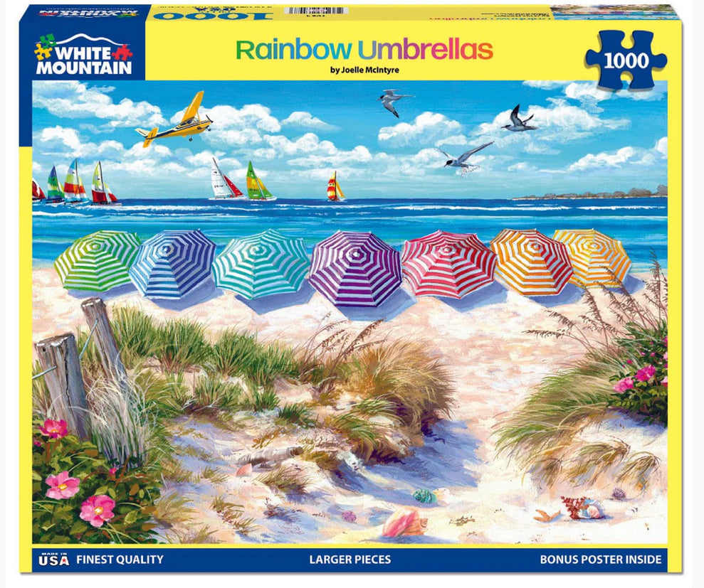 Rainbow Umbrellas 1000 pc Puzzle