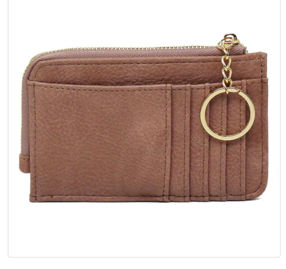 Alba Fashion Card Holder Keychain Wallet Mauve