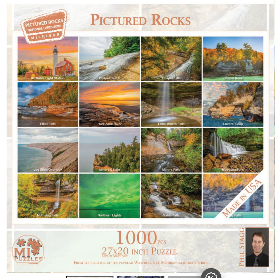 Pictured Rocks 1000 pc Puzzle Michigan