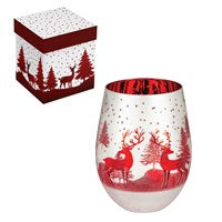 Stemless Wine Red Holiday