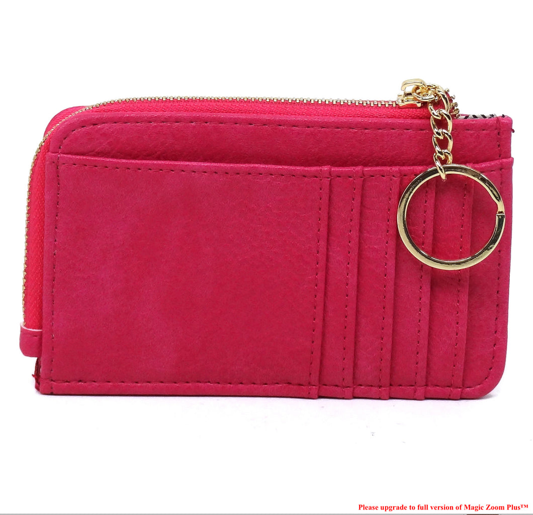 Alba Fashion Card Holder Keychain Wallet Barbie Pink