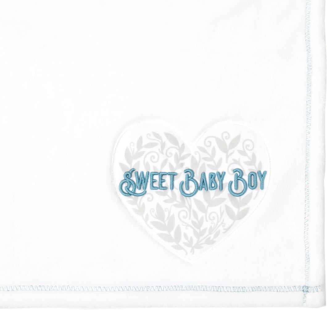 Sweet Baby Boy Plush Blanket 40x30