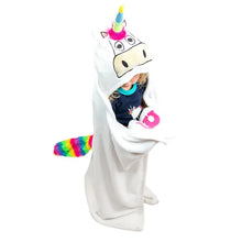 Load image into Gallery viewer, Wearable Hooded Fleece Blankets For Kids
