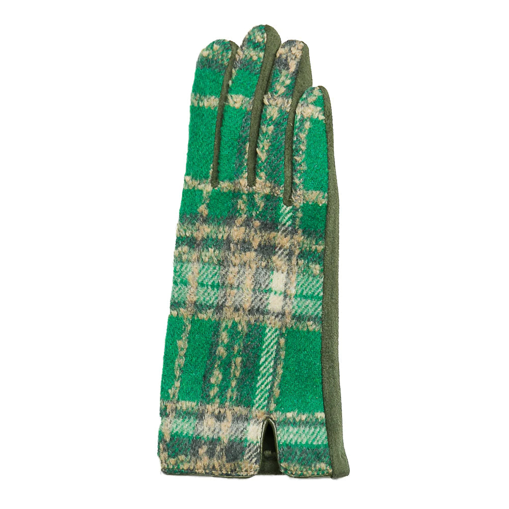 Green Plaid Gloves
