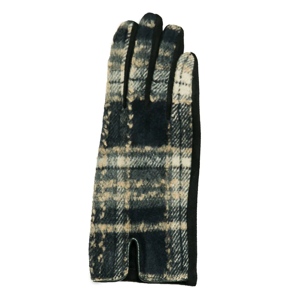 Black Plaid Gloves