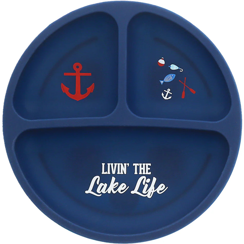 Lake Life 7.75” Divided Silicone Suction Plate