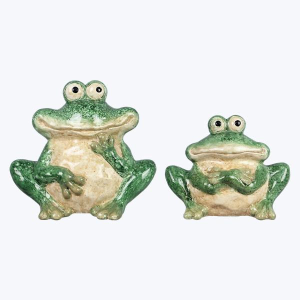 Ceramic Tabletop Frog Set (2pc)