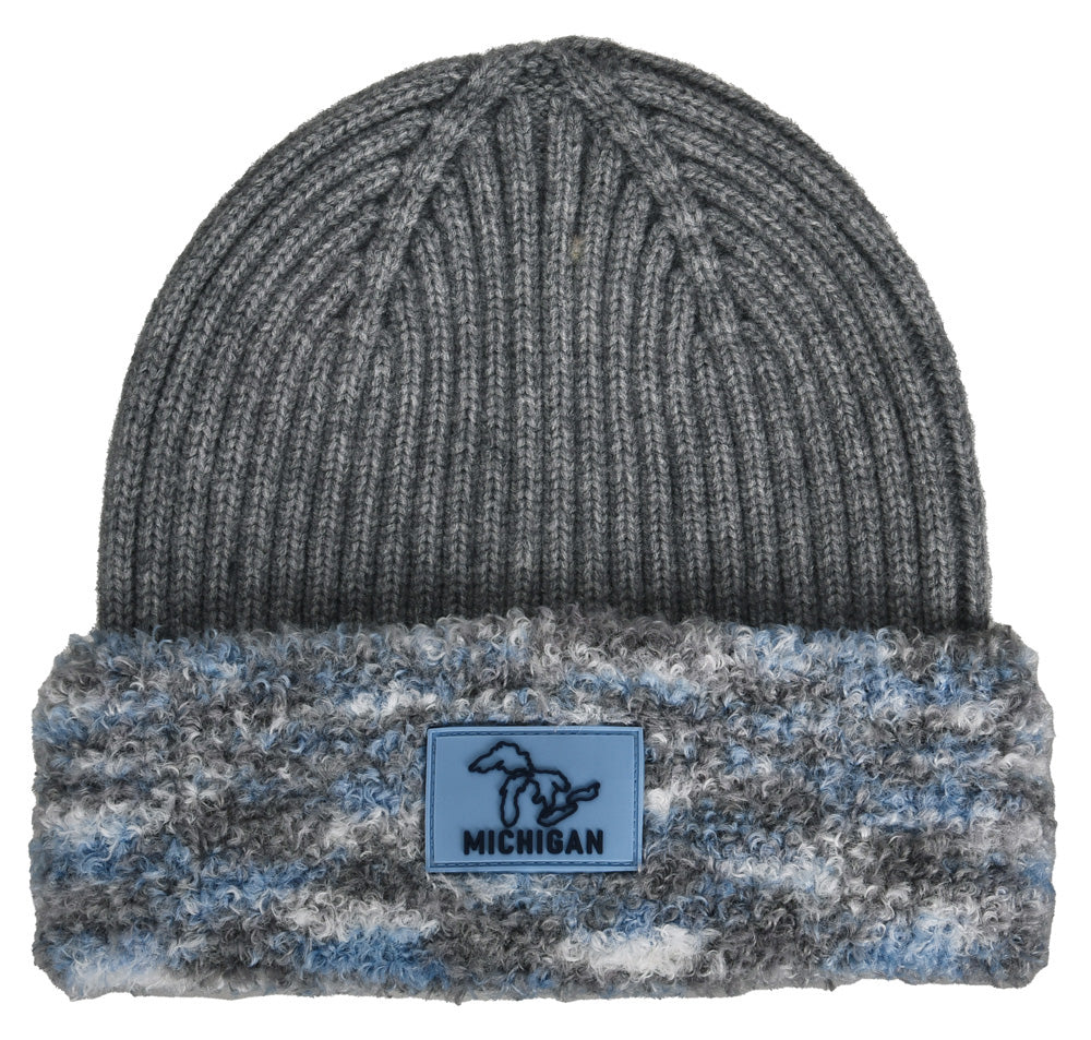Michigan Fuzzy Cuffed Beanie