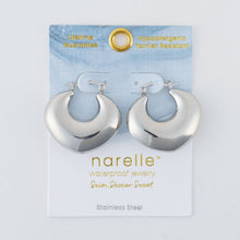 Load image into Gallery viewer, Narelle Waterproof Round Geo Hoop Earrings
