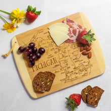 Load image into Gallery viewer, A Slice of Life Michigan 11&quot; Cutting &amp; Serving Board
