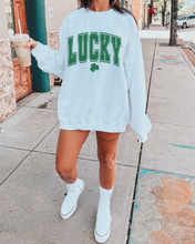 Load image into Gallery viewer, Lucky Varsity Adult Crewneck Pullover
