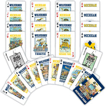 Load image into Gallery viewer, Michigan Wolverines Fan Deck Playing Cards
