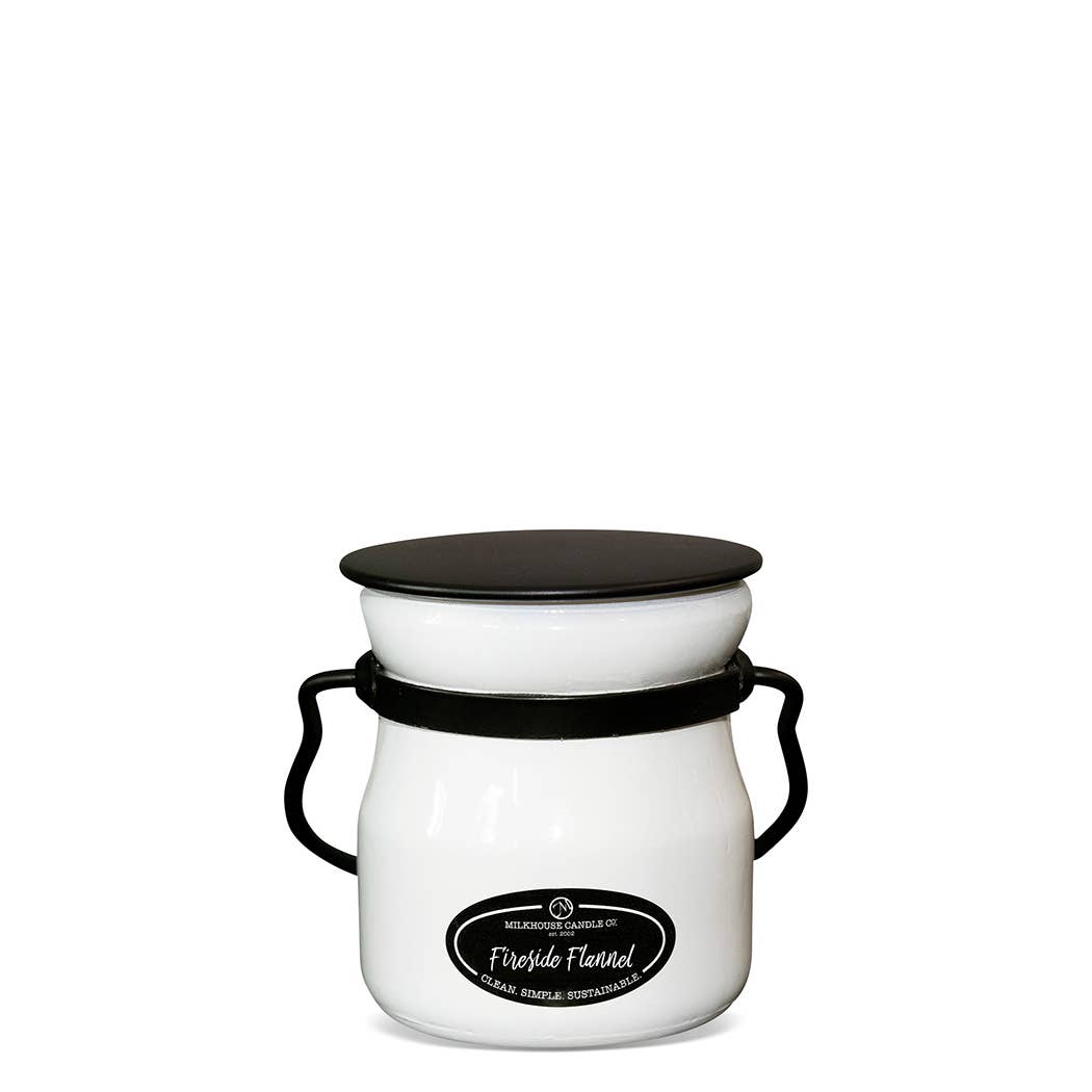 5 oz Cream Jar Candle: Fireside Flannel
