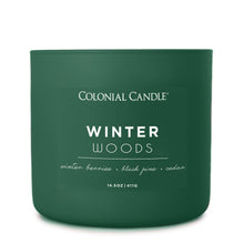 Load image into Gallery viewer, Winter Woods Scented Jar Candle, Soy Blend Wax, 14.5oz
