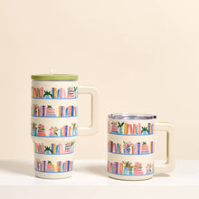 Load image into Gallery viewer, 20 oz Lifestyle Flip Straw Tumbler–Book Shelfie
