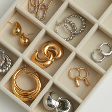 Load image into Gallery viewer, Narelle Waterproof Round Geo Hoop Earrings

