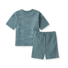 Load image into Gallery viewer, Origami Dinos Boy Tee &amp; Shorts Set: 12M
